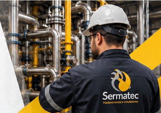 Técnico de Sermatec en una instalación industrial