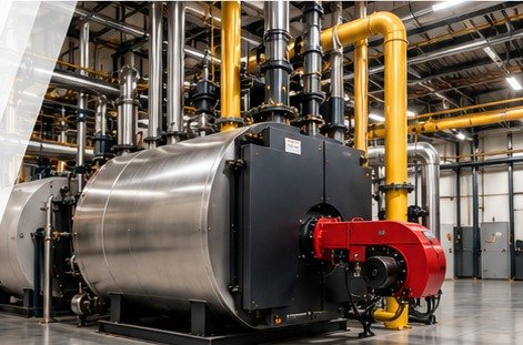 Nueva sala de calderas industrial